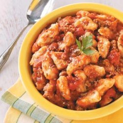 Gnocchi with Meat Sauce recipe
