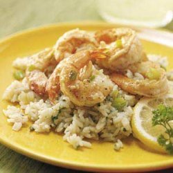 Lemon Shrimp with Parmesan Rice recipe