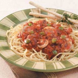 Herbed Mushroom Spaghetti Sauce recipe
