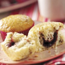 Raspberry-Filled Poppy Seed Muffins recipe
