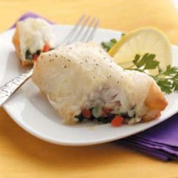 Phyllo-Wrapped Halibut recipe
