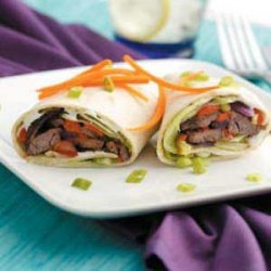 Colorful Beef Wraps recipe