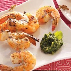 Grilled Shrimp with Cilantro Sauce recipe