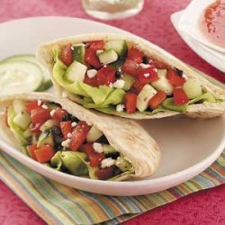 Greek Salad Pitas recipe