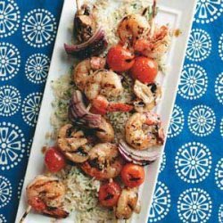 Skewered Shrimp & Vegetables recipe