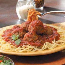Meatballs with Spaghetti Sauce recipe