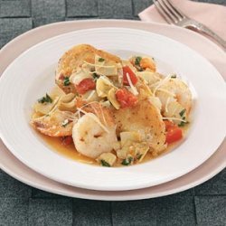 Chicken with Artichokes and Shrimp recipe