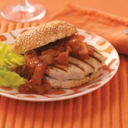 Turkey Burgers with Sweet Onion Relish recipe