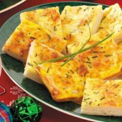 Cheese 'n' Egg Pizza Squares recipe