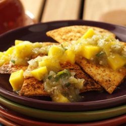 Spiced Chips and Roasted Tomatillo Salsa recipe