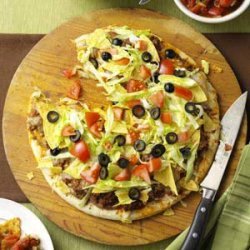 Refried Bean-Taco Pizza recipe