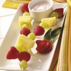 Fruit Skewers with Lactose-Free Dip recipe