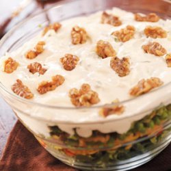 Layered Salad with Walnuts recipe