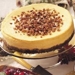 White Chocolate Pumpkin Cheesecake with Almond Topping recipe