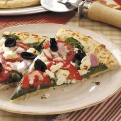 Greek Spinach Pizza recipe