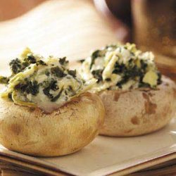 Spinach Artichoke-Stuffed Mushrooms recipe