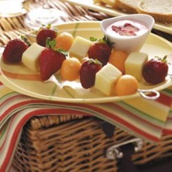 Fruit 'n' Cheese Kabobs with Strawberry Dip recipe