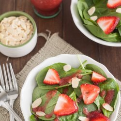 Spinach Salad with Strawberry Champagne Vinaigrette recipe