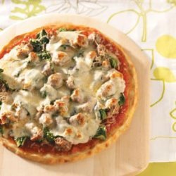 Sausage Spinach Pizza recipe