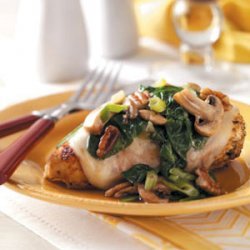 Spinach and Mushroom Smothered  Chicken recipe