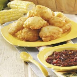 Corn Fritters with Caramelized Onion Jam recipe