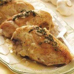 Roasted Chicken with Garlic-Sherry Sauce recipe