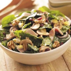 Turkey Spinach Salad with Maple Dressing recipe