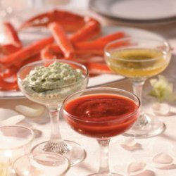 Snow Crab Legs with Dipping Sauces recipe