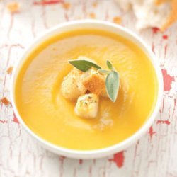 Butternut Soup with Parmesan Croutons recipe