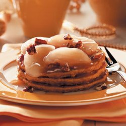 Pumpkin Pancakes with Apple Cider Compote recipe