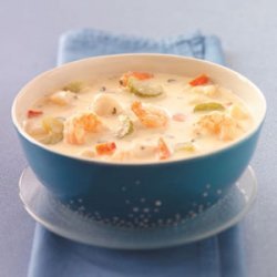 Makeover Creamy Seafood Soup recipe