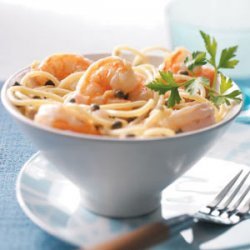 Healthy Shrimp Piccata Pasta recipe
