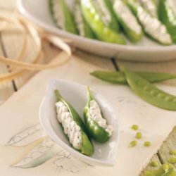 Pretty Stuffed Spring Peas recipe