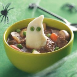 Beef Stew with Ghoulish Mashed Potatoes recipe