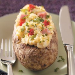 Ham & Cheese Stuffed Potatoes recipe