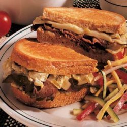Grilled Roast Beef Sandwiches for 2 recipe