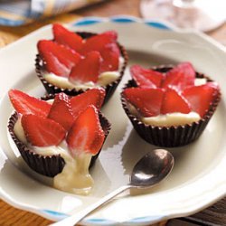 Berry & Cream Chocolate Cups recipe