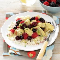 Curry Chicken with Mixed Berries recipe