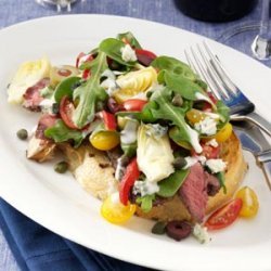 Grilled Steak Bruschetta Salad recipe