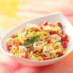 Cheese Tortellini with Tomatoes and Corn recipe