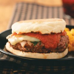 Grilled Pizza Burgers recipe