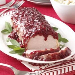 Savory Cranberry-Glazed Pork Roast recipe