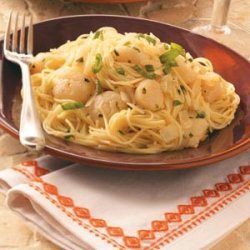Scallops with Angel Hair recipe