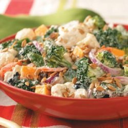 Festive Broccoli-Cauliflower Salad recipe