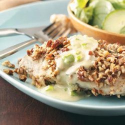 Pecan Chicken with Blue Cheese Sauce recipe