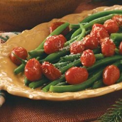 Green Beans with Roasted Grape Tomatoes recipe