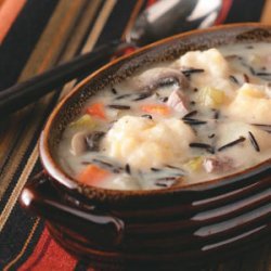 Wild Rice and Cheddar Dumpling Soup recipe
