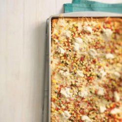 Three-Cheese Veggie Pizza recipe