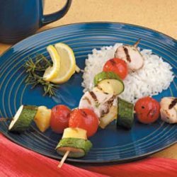 Honey Rosemary Chicken Kabobs for Two recipe