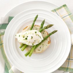 Poached Eggs with Asparagus and Lemon Butter recipe